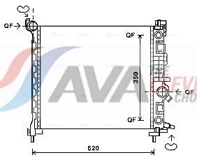 Радиатор, охлаждение двигателя AVA OL2567