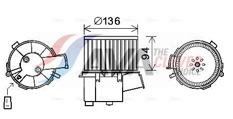 Вентилятор салона AVA PE8377