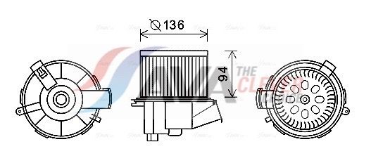 Вентилятор салона AVA PE8387