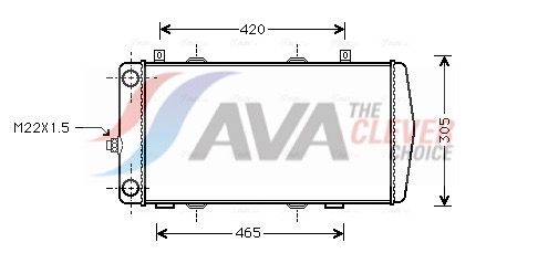 Радиатор, охлаждение двигателя AVA SA2004