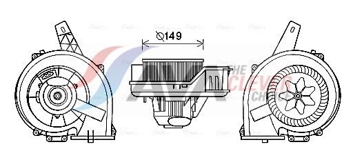 Вентилятор салона AVA ST8044