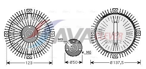 Сцепление, вентилятор радиатора AVA VNC273