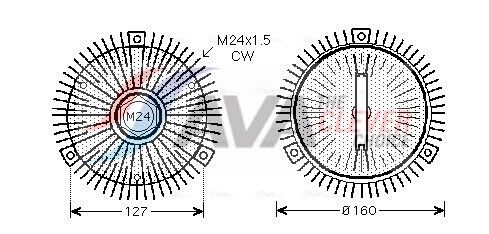 Сцепление, вентилятор радиатора AVA VNC275