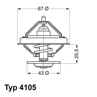 Термостат, охлаждающая жидкость BorgWarner 410583D