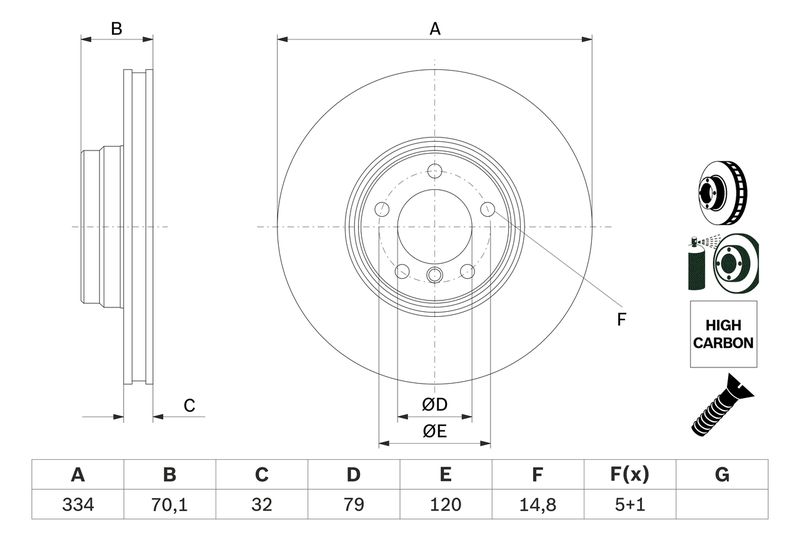 Тормозной диск BOSCH 0986478623