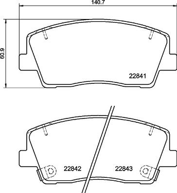 Комплект тормозных колодок, дисковый тормоз BREMBO P30108