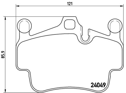 Комплект тормозных колодок, дисковый тормоз BREMBO P65015