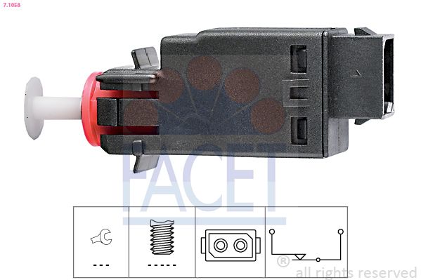 Выключатель фонаря сигнала торможения FACET 71058