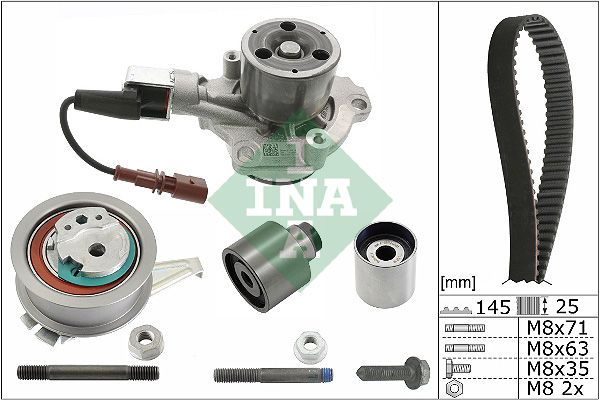 Водяной насос + комплект зубчатого ремня INA 530069930