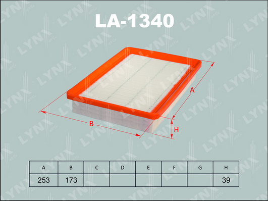 Воздушный фильтр LYNX LA1340