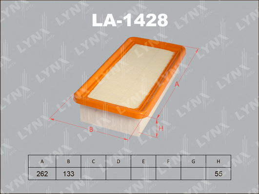 Воздушный фильтр LYNX LA1428