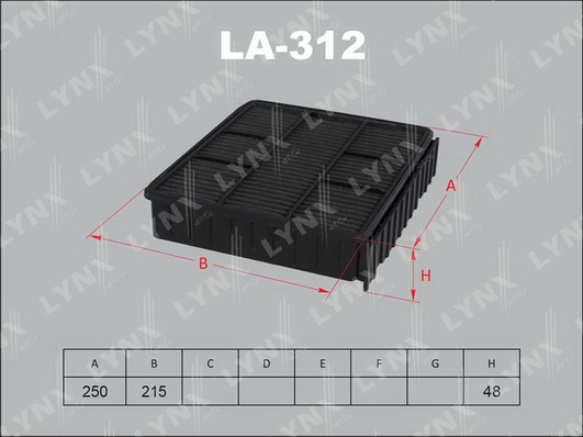 Воздушный фильтр LYNX LA312