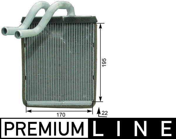 Теплообменник, отопление салона MAHLE AH179000P