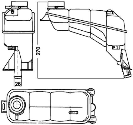 Компенсационный бак, охлаждающая жидкость MAHLE CRT117000S