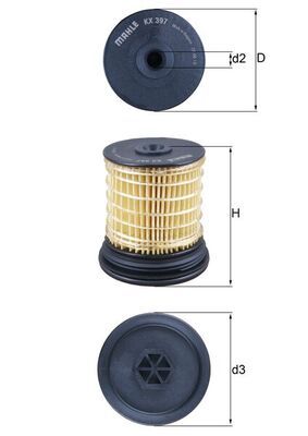 Топливный фильтр MAHLE KX397