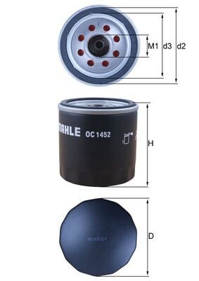 Масляный фильтр MAHLE OC1452