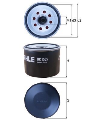 Масляный фильтр MAHLE OC1565