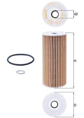 Масляный фильтр MAHLE OX1048D