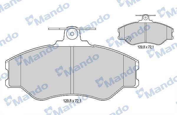 Комплект тормозных колодок, дисковый тормоз MANDO MBF015015