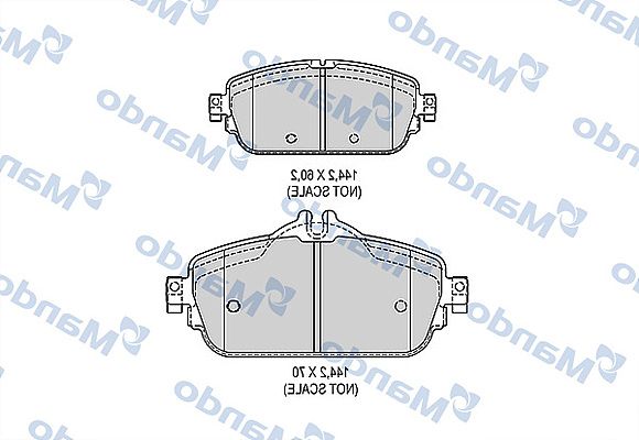 Комплект тормозных колодок, дисковый тормоз MANDO MBF015293