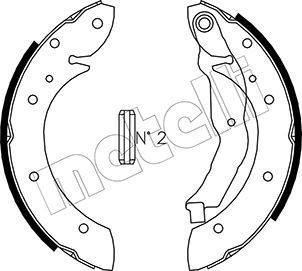 Комплект тормозных колодок METELLI 530351