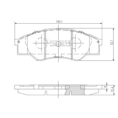 Комплект тормозных колодок, дисковый тормоз NIPPARTS N3602137