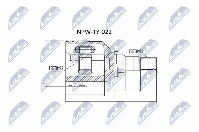 Шарнирный комплект, приводной вал NTY NPWTY022