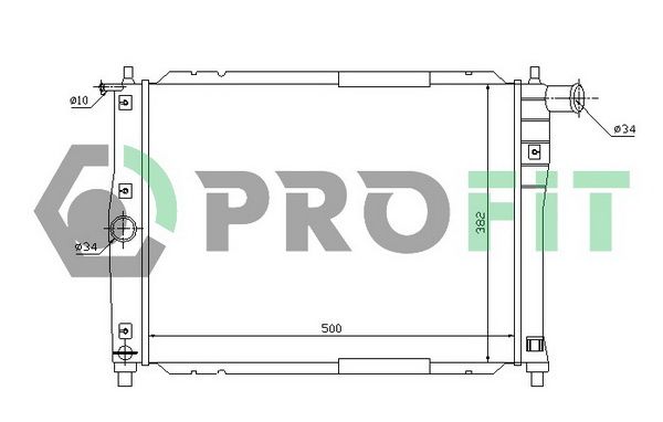 Радиатор, охлаждение двигателя PROFIT PR1106A2