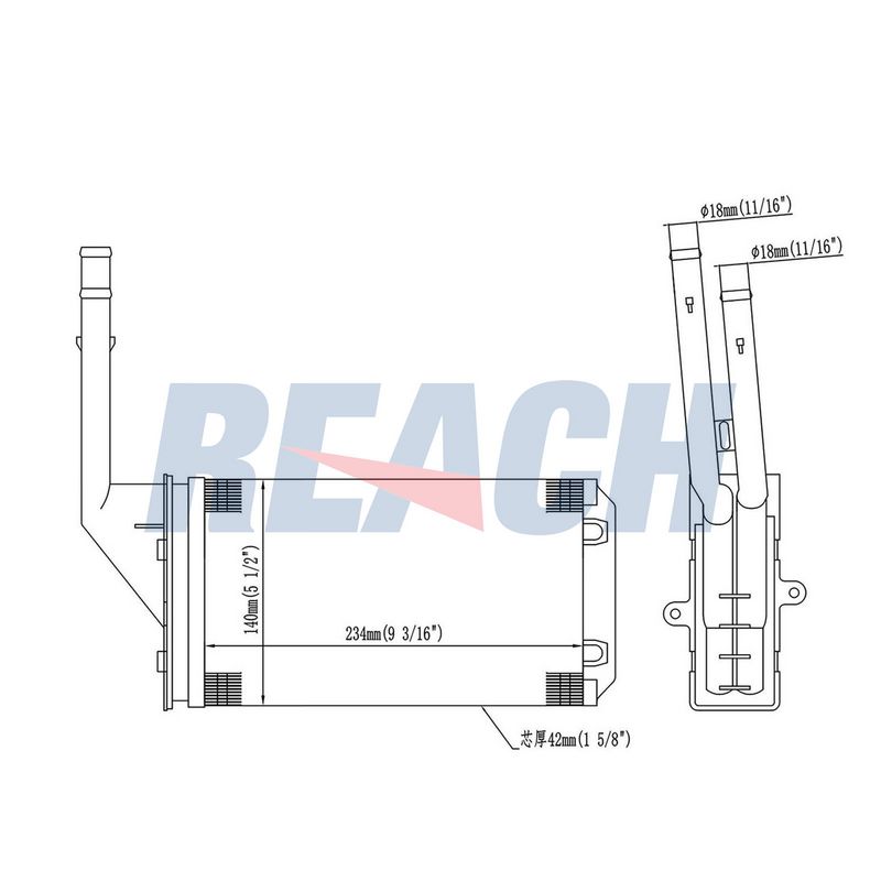 Теплообменник, отопление салона REACH 11815059