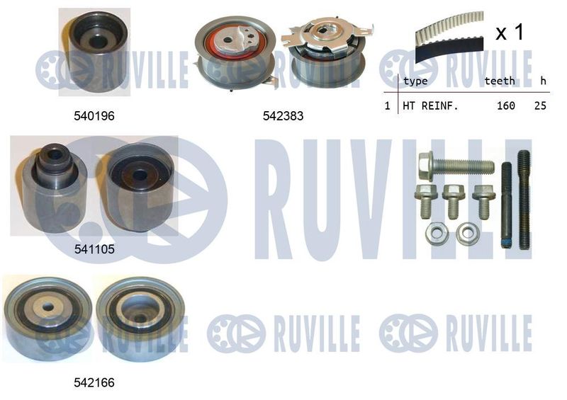 Комплект ремня ГРМ RUVILLE 550333