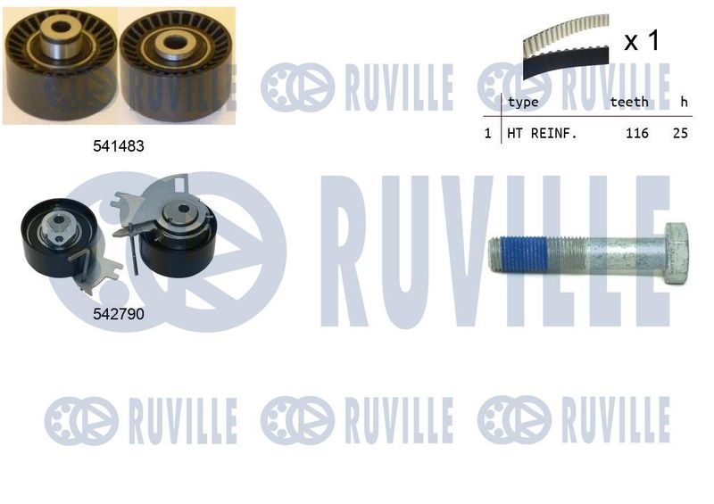 Комплект ремня ГРМ RUVILLE 550427