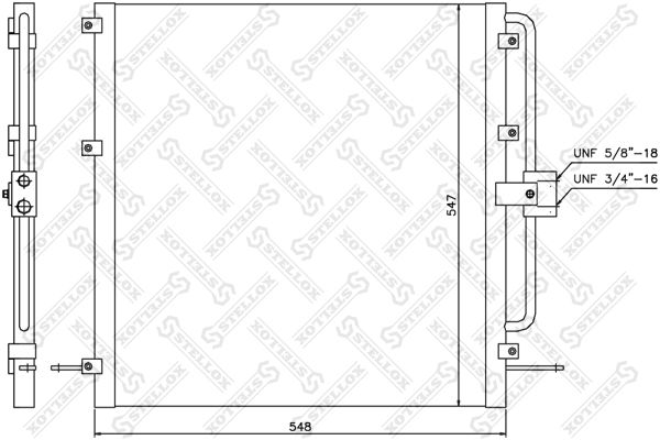 Конденсатор, кондиционер STELLOX 1045452SX