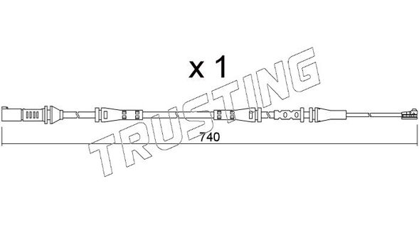 Сигнализатор, износ тормозных колодок TRUSTING SU362