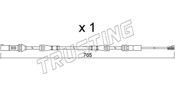 Сигнализатор, износ тормозных колодок TRUSTING SU372