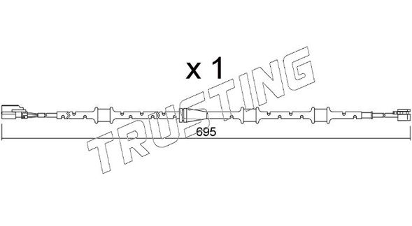 Сигнализатор, износ тормозных колодок TRUSTING SU381