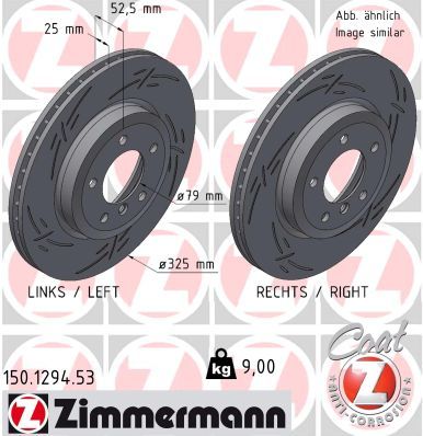 Тормозной диск ZIMMERMANN 150129453