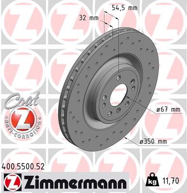 Тормозной диск ZIMMERMANN 400550052