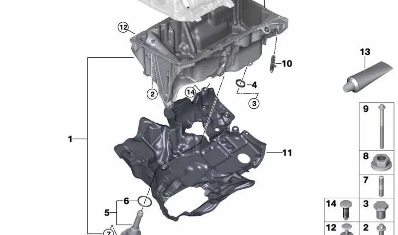 Akustikabdeckung ?lwanne
 BMW 11148580089