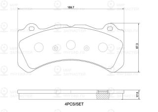 Комплект тормозных колодок (дисковый тормоз) BREMBO P86034