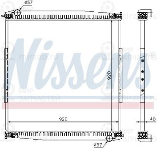 Радиатор охлаждения двигателя NISSENS 67282