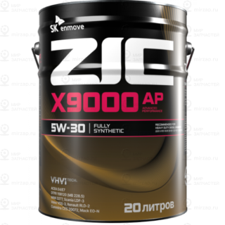 Zic X9000 Ap 5W30 (20L) Масло Моторное! Синт.\ Acea E4/E7, Scania Ldf-3, Volvo V ZIC 192686
