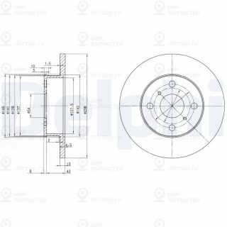 Тормозной диск DELPHI BG2597