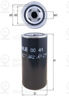 Фильтр масляный MAHLE OC41