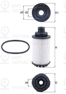 Фильтр масляный MAHLE OX1137D
