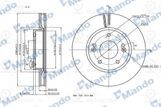 Тормозной диск MANDO MBC030262