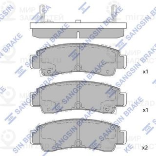 Комплект тормозных колодок (дисковый тормоз) SANGSIN SP1490