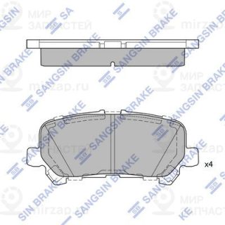 Комплект тормозных колодок (дисковый тормоз) SANGSIN SP4502