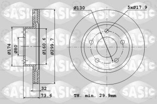 Тормозной диск SASIC 6100019