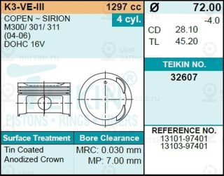 Запчасть TPR 32607STD