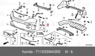 Запчасть HONDA 71103SWA000